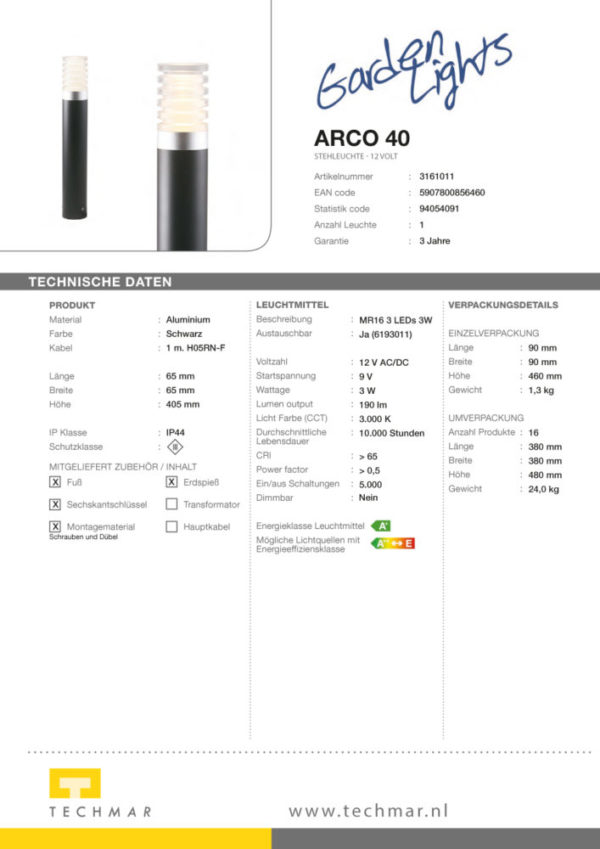 LED Standleuchte Arco 40
