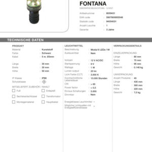 LED Dekorationsleuchte Fontana