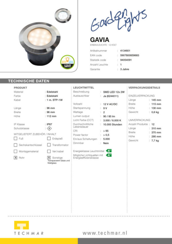 LED Bodeneinbauleuchte Gavia