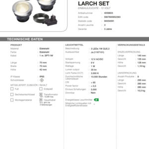 LED Bodeneinbauleuchten-Set Larch